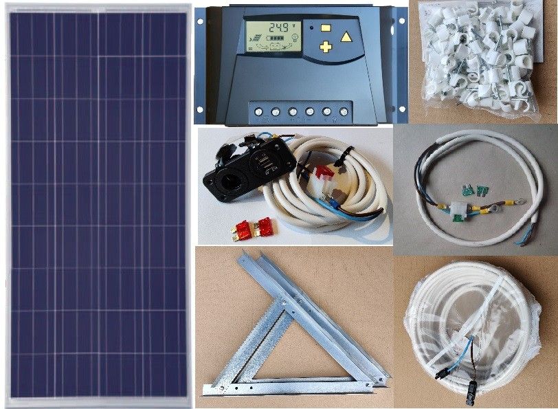 Aurinkosähköpaketti mökkiin 160W, 30A, takuu