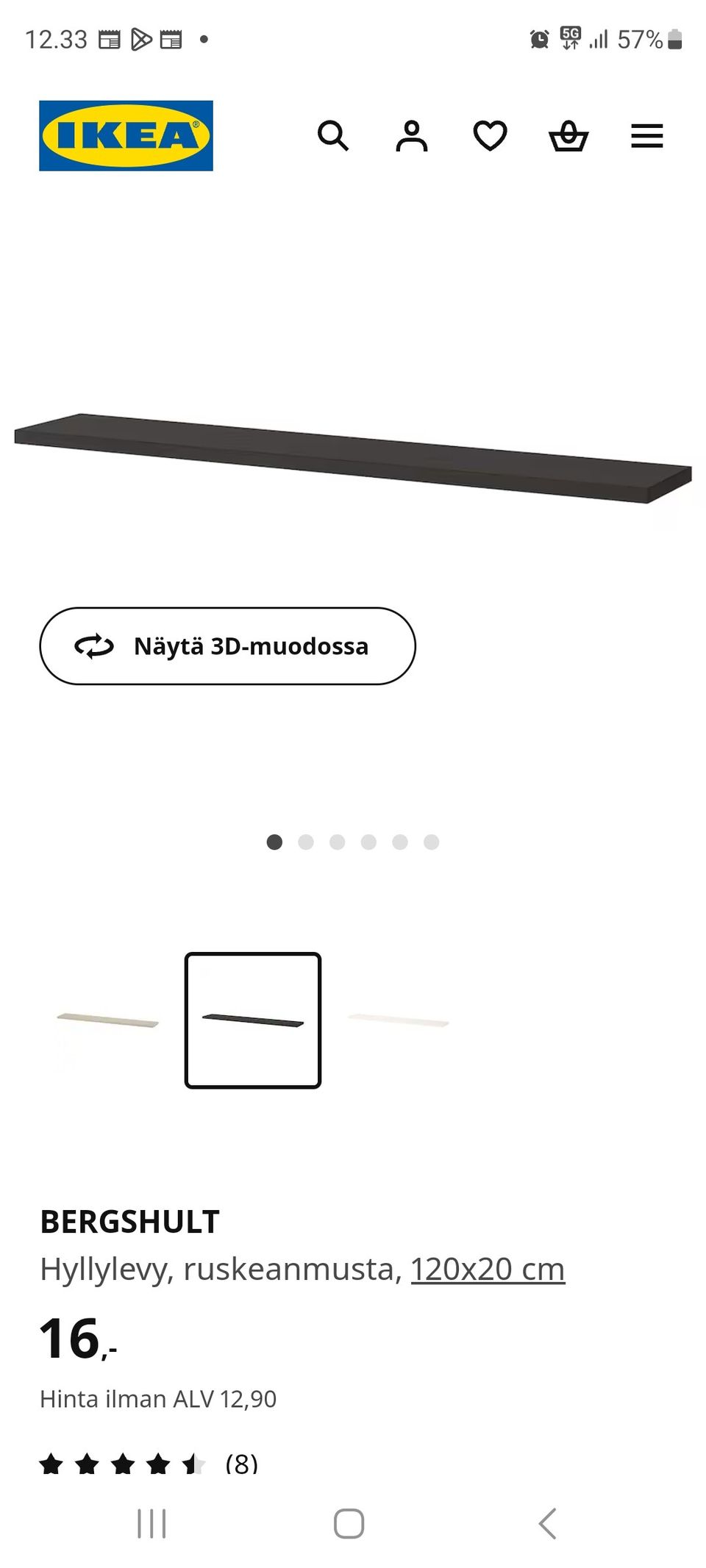 Ikea Bergshult- hylly