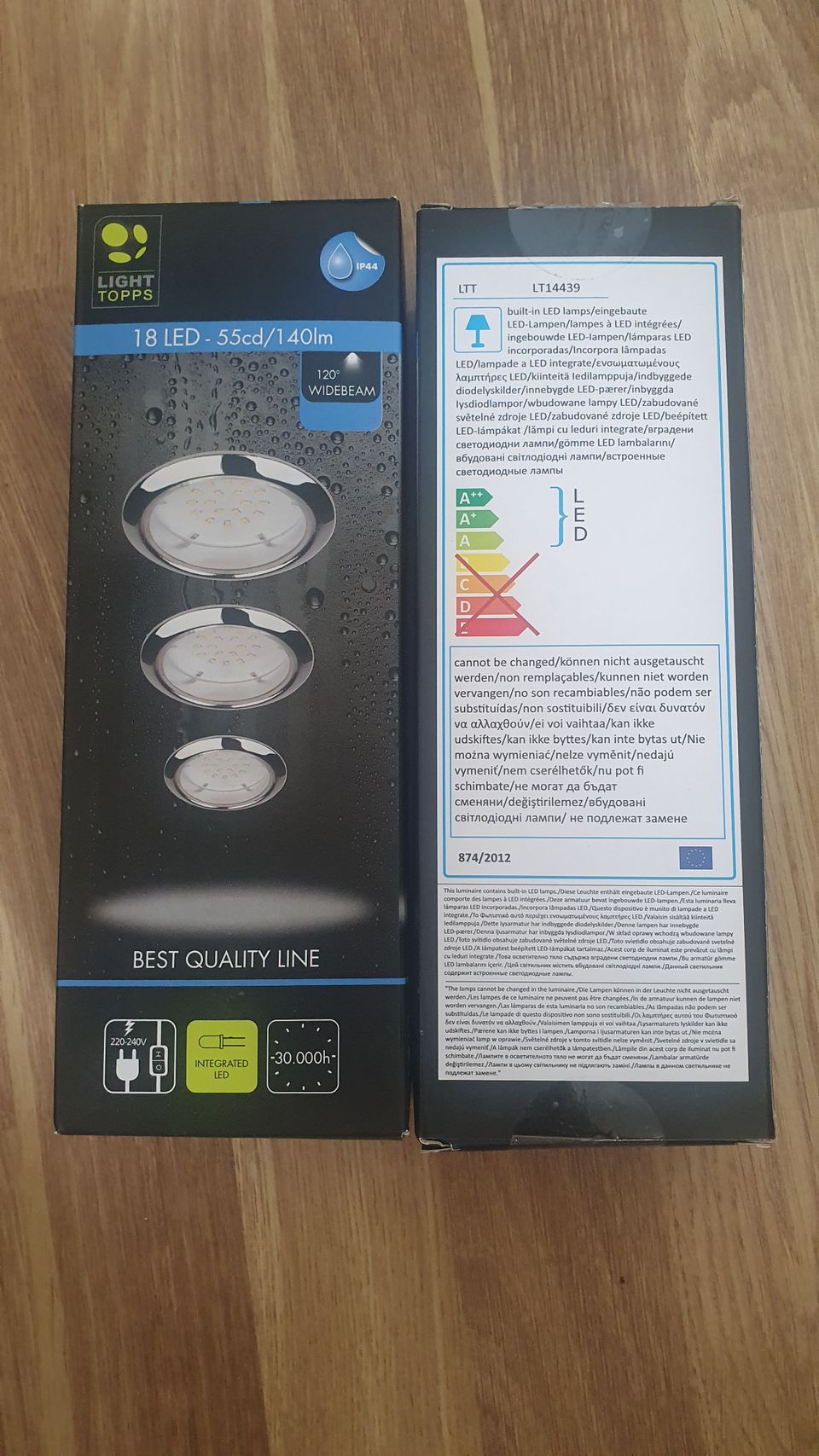 LED-uppospotti 2 x 3 kpl, IP44