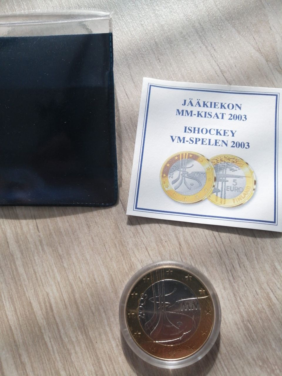 Suomi 2003 5 € Jääkiekon MM-kisat UNC