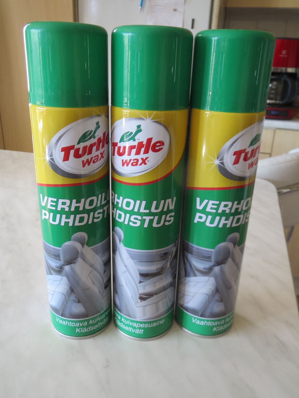 Turtle wax verhoilun puhdistus