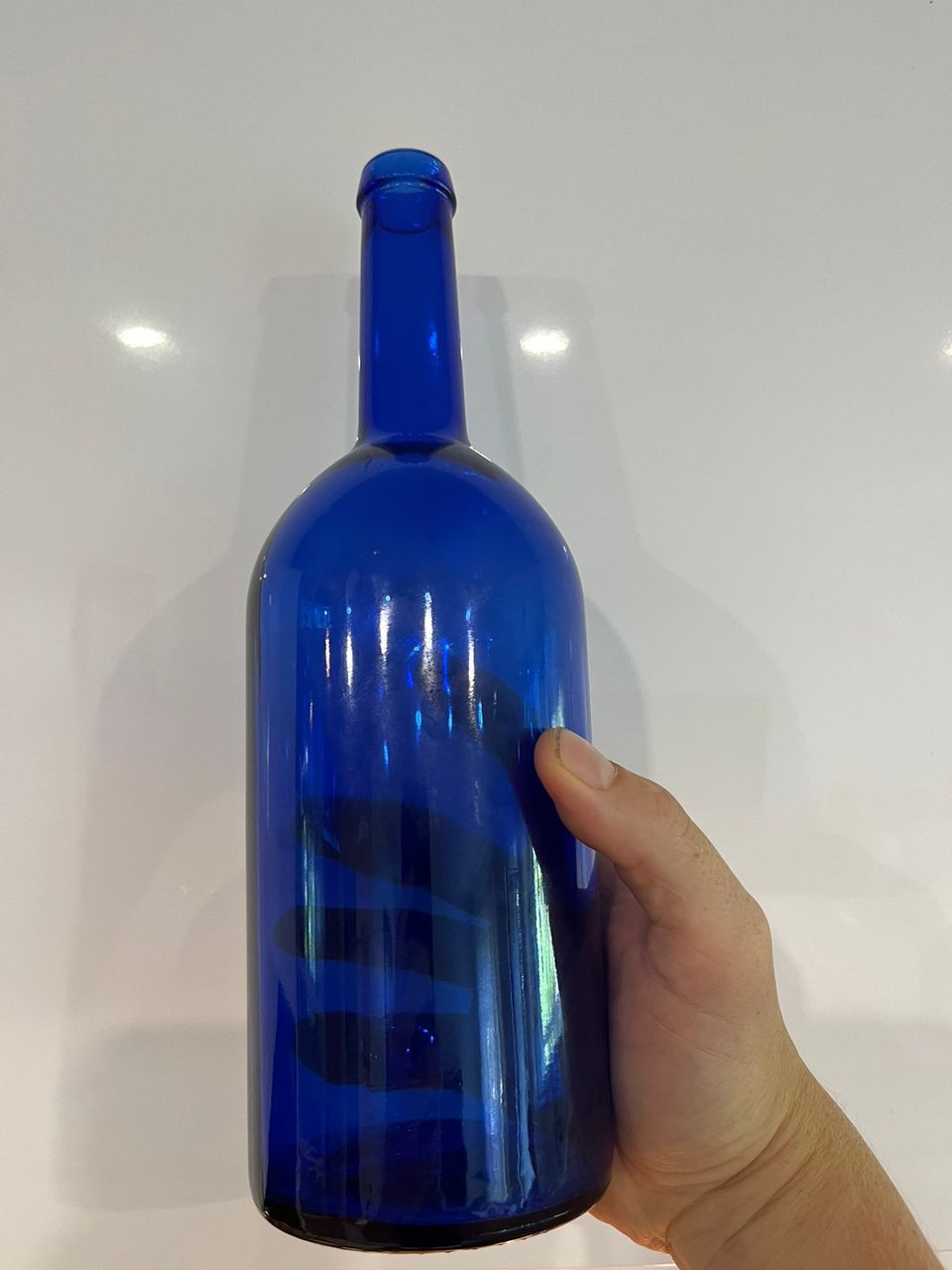 Vintage John Harvey Glass Bottle Cobalt Blue Spain 2021578