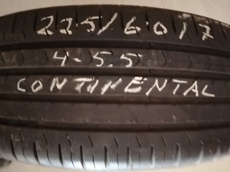 1kpl 225/60R17 Continental kesärengas,sis työt