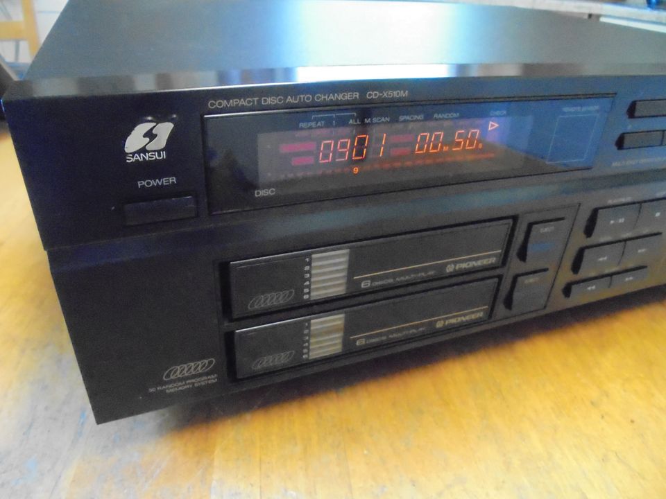 SANSUI CD-X510M cd-soitin ( makasiini ) , TOIMITETTUNA