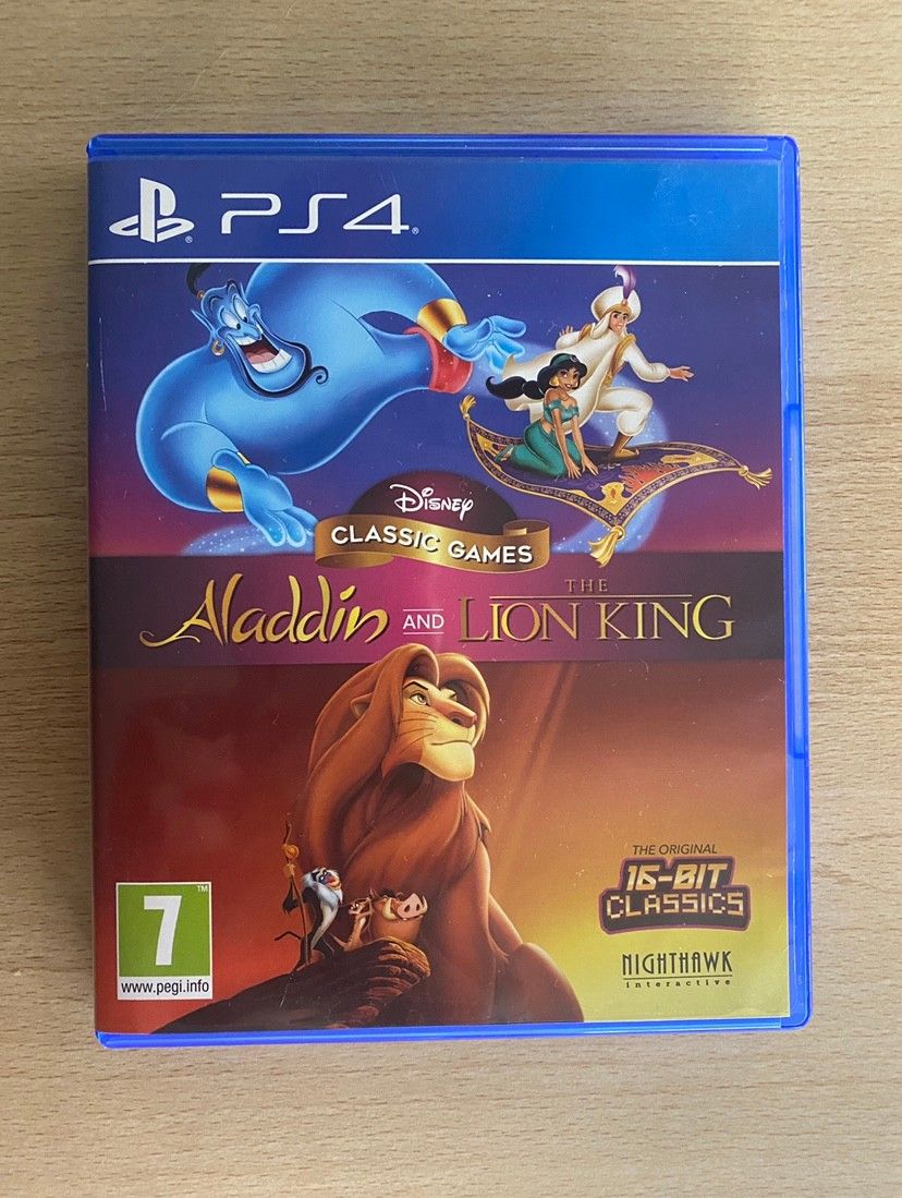 PS4 leijonakuningas ja aladdin peli