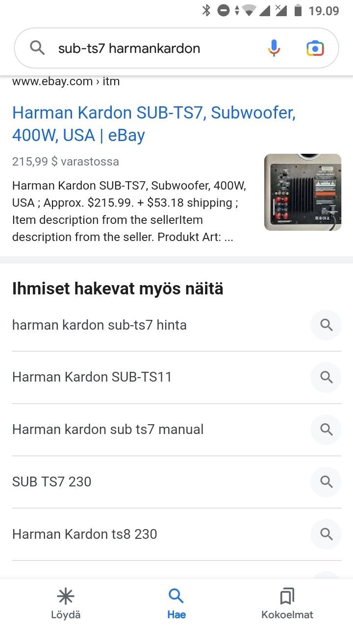 sub-ts7 harmankardon kaiutin