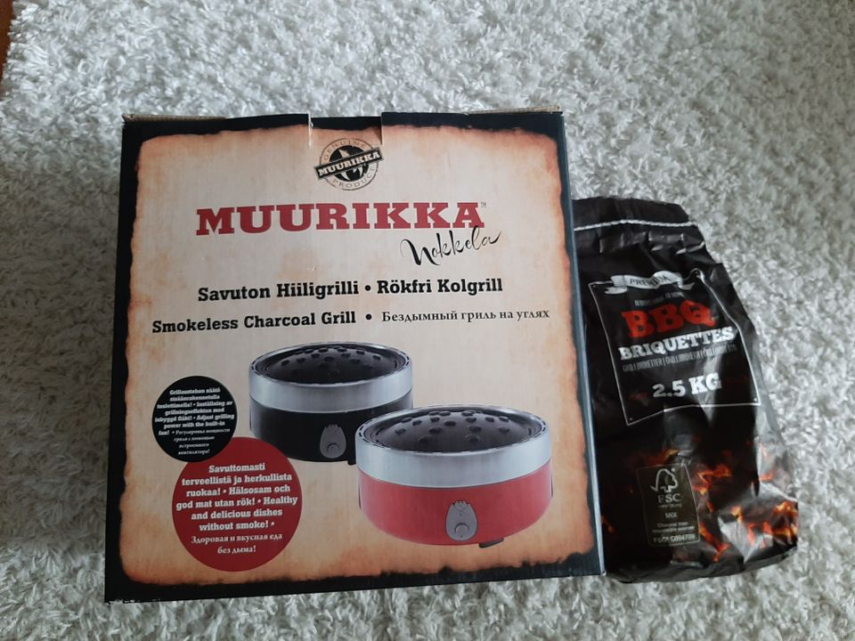 Muurikka Nokkela savuton hiiligrilli