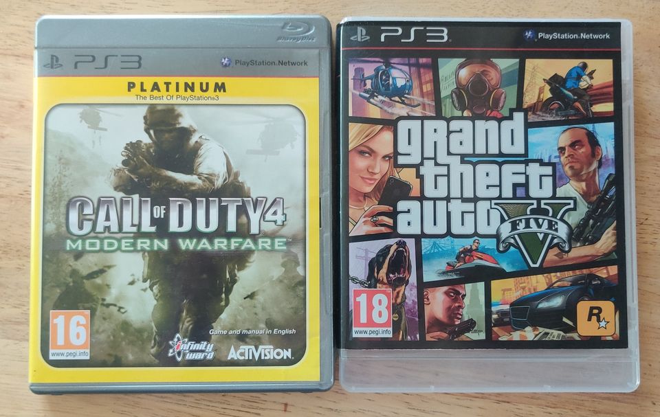 Ps3 COD4 ja GTA V