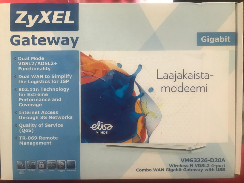 zyxel gateway VMG3326-D20A laajakaistamodeemi