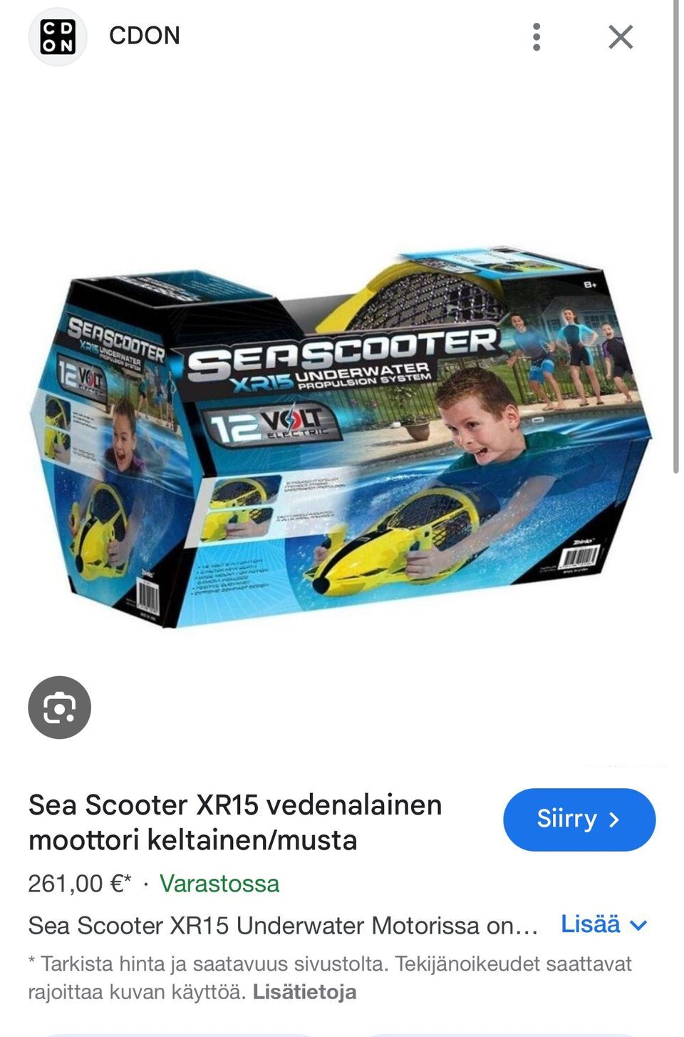 Sukellusmoottori seascooter XR15