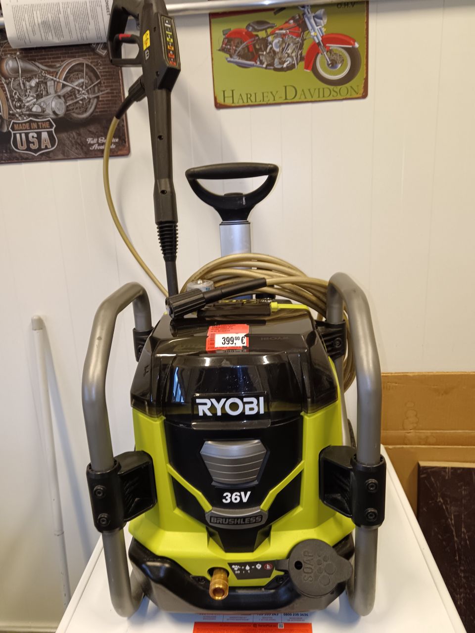 Ryobi akkukäyttöinen painepesuri