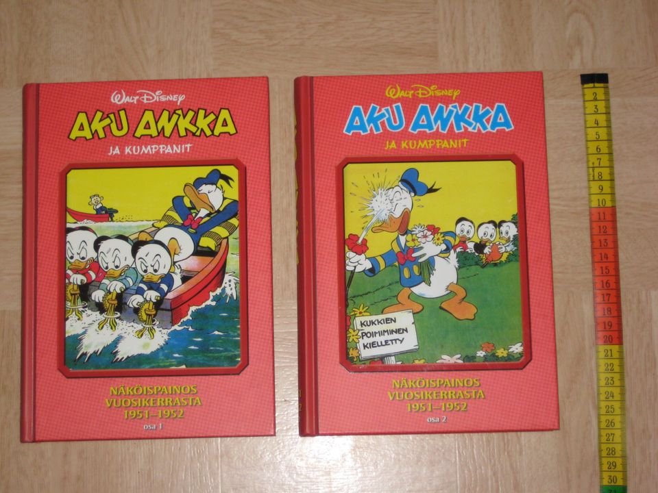 Aku Ankka Näköispainos vuosikerrasta 1951-1952 osa 1 ja 2 yhteishintaan