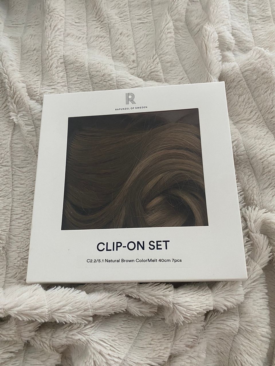 Rapunzel clip-on set natural brown colormelt 40cm