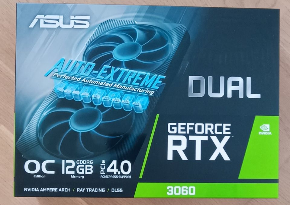 Myydään uusi Asus Geforce RTX 3060 DUAL 12GB OC Edition V2 (LHR)