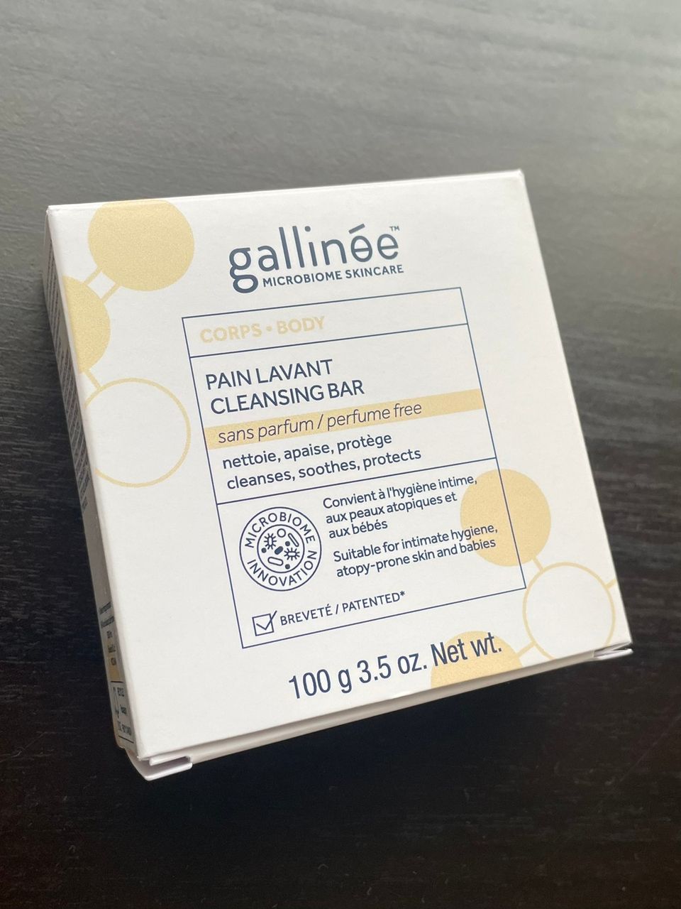 Uusi Gallineé Prebiotic Cleansing Bar hajusteeton