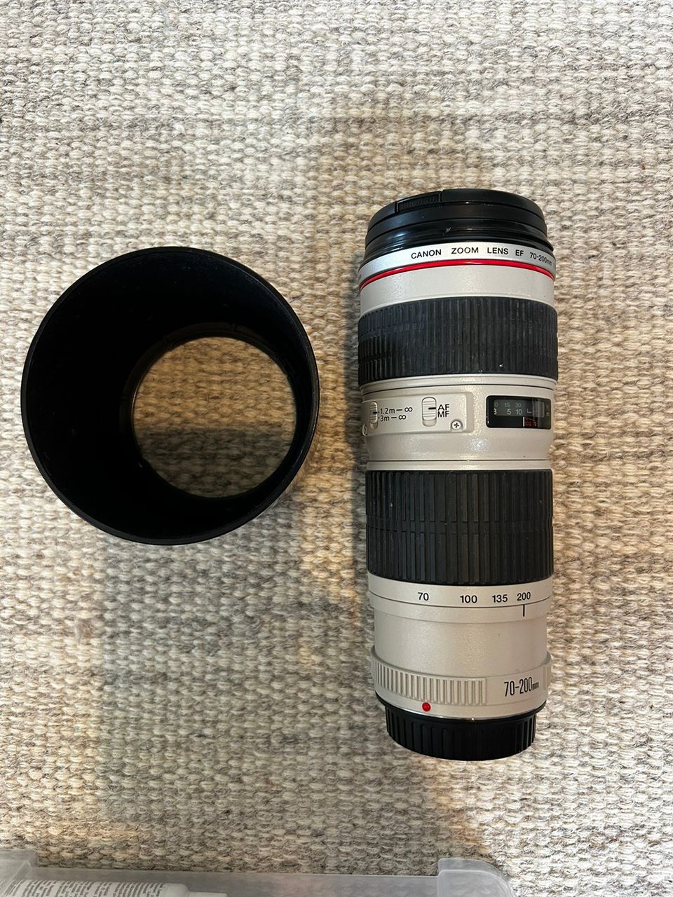 Canon EF 70-200 mm 1:4 L ja Hoya UV suodin