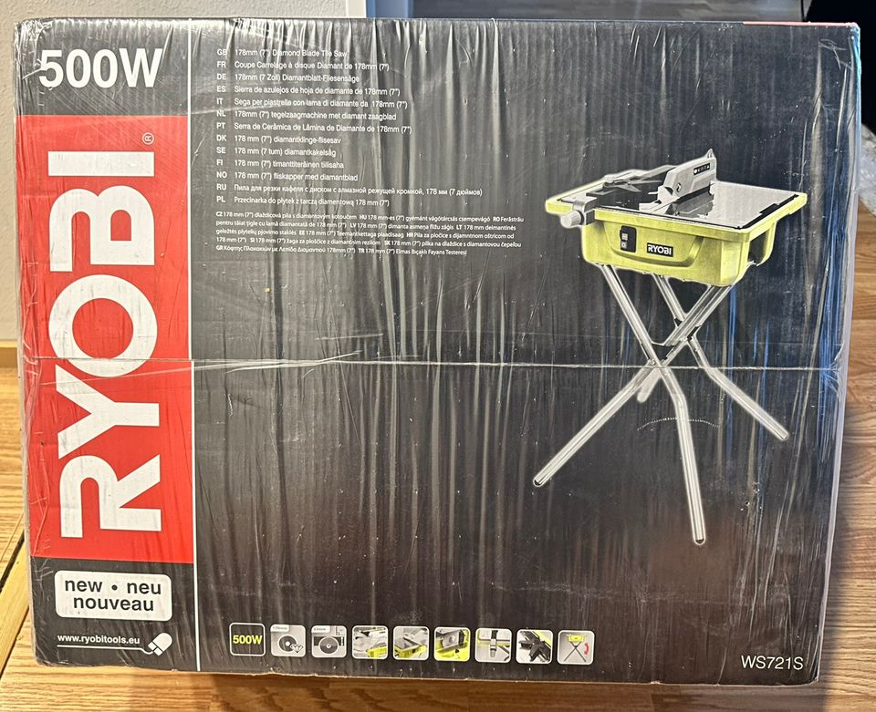 Laattasaha Ryobi WS721S 500W 180mm terä