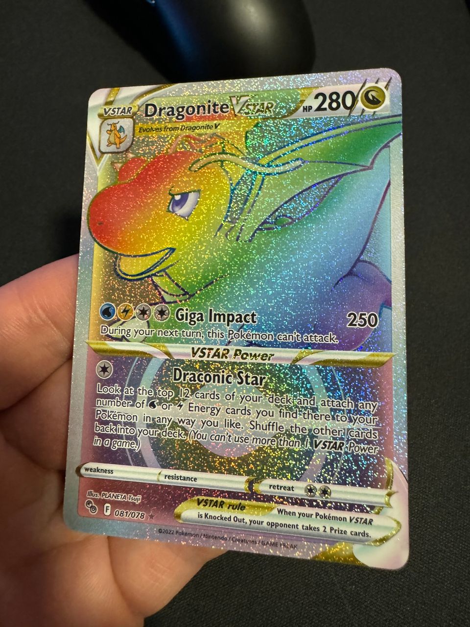 Dragonite VSTAR 081/078 Hyper Rare Pokemon kortti