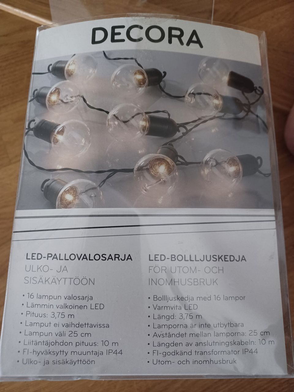 Led-pallovalosarja ulko/sisäkäyttöön