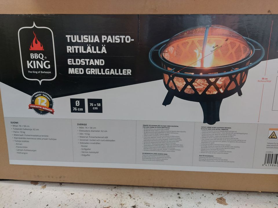 Tulisija paistoritilällä