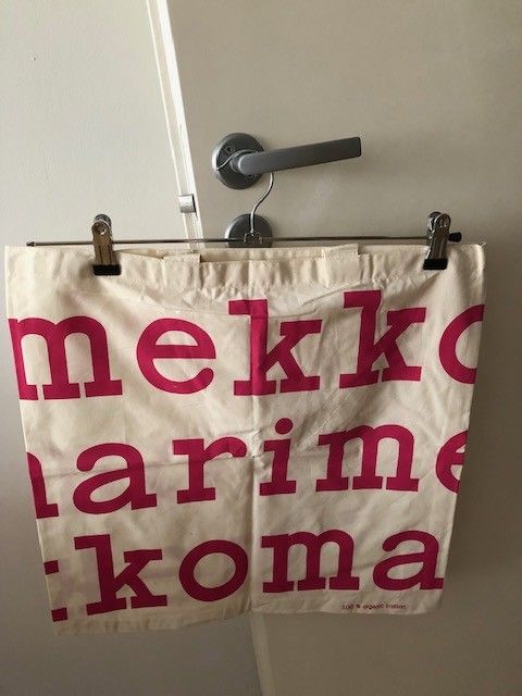 Marimekko logokassi pinkki uusi