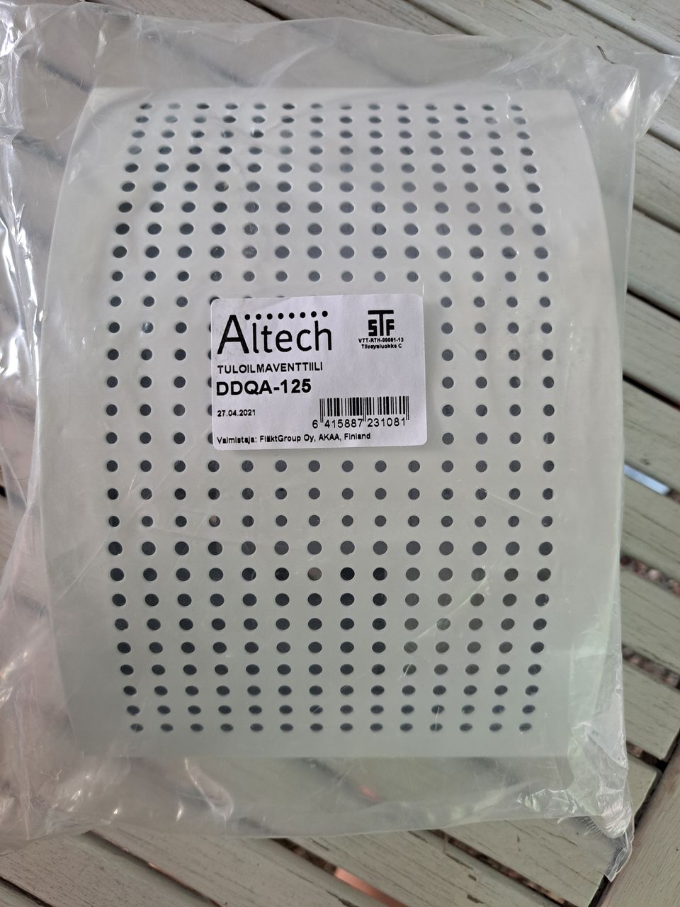 Tuloilmaventtiili Altech DDQA-125