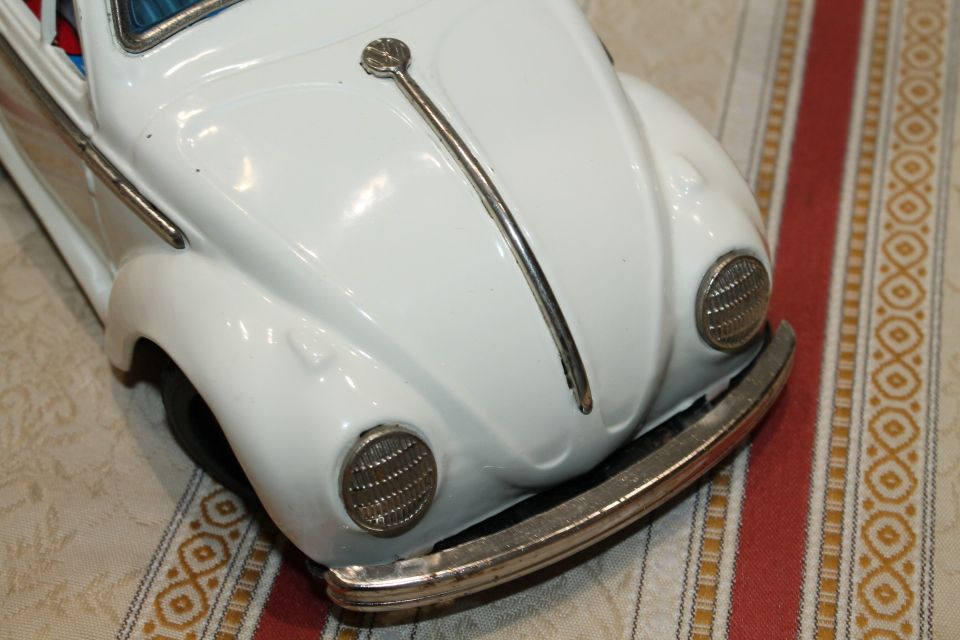 1960-luku TAIYO vintage peltinen Volkswagen Kupla peltiauto aito Japani 25cm