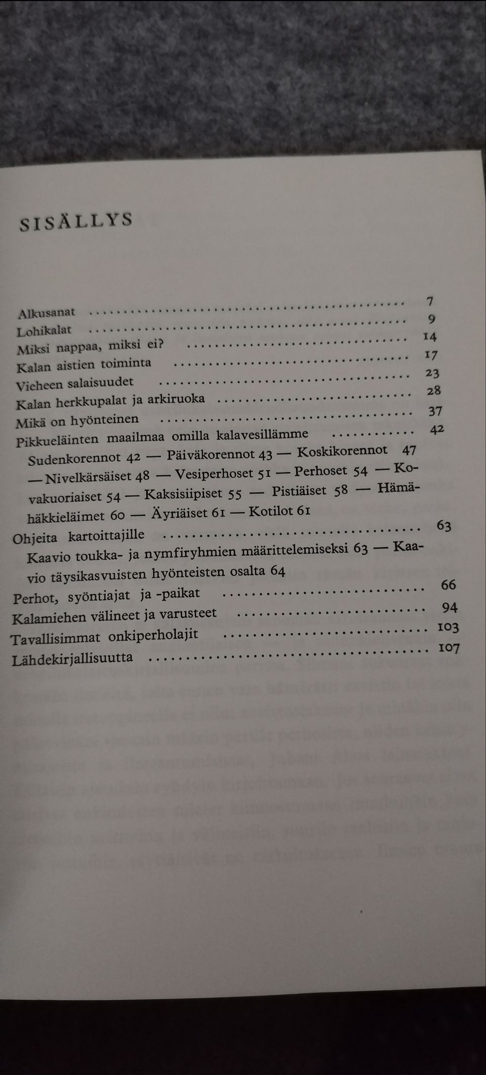 Perho-onginnan perusteita. Kirja v. 1964