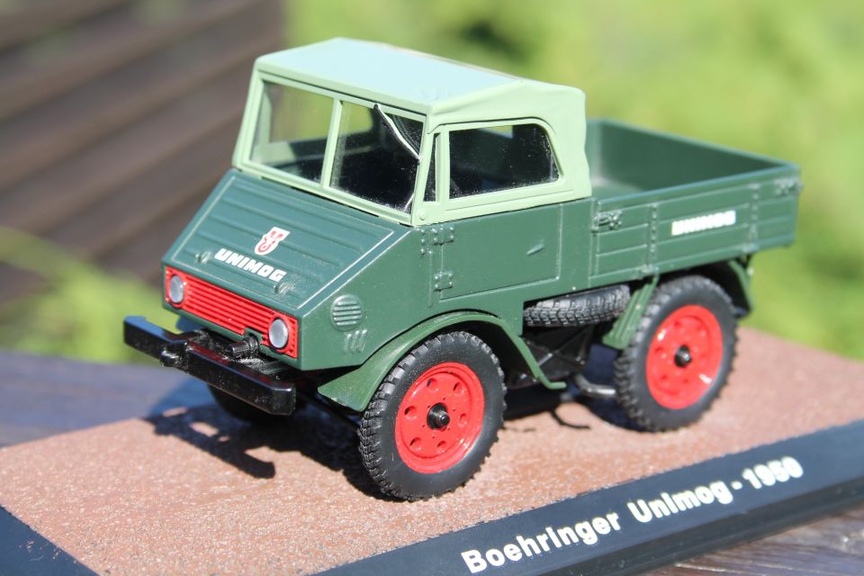 1950 pienoismalli Boehringer Unimog 1:32 kuorma-auto keräilyauto vihreä