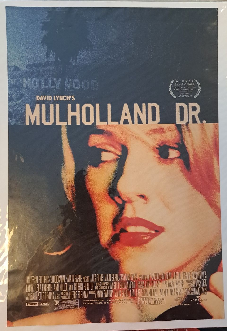 David Lynch-Mulholland Drive-elokuvajuliste/2001