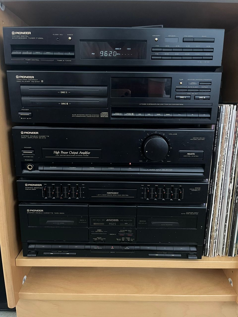 1991 Pioneer Disc Player + stereot 2kpl + vinyylisoitin