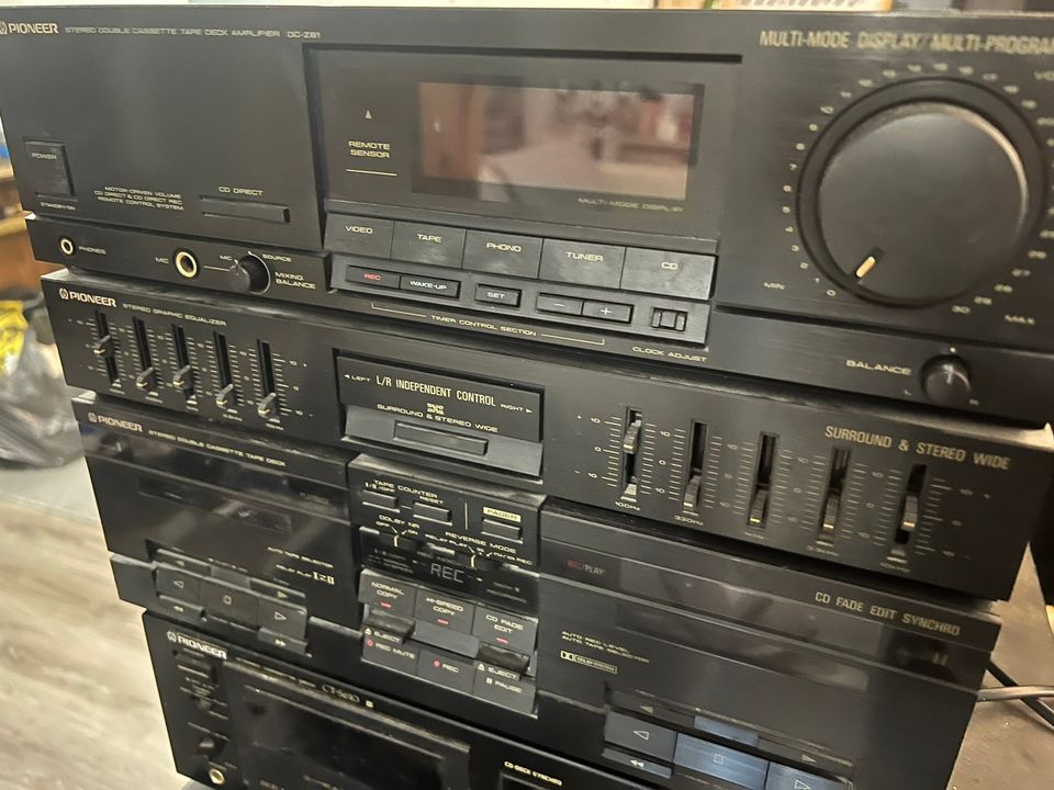 stereo double casette tape deck amp