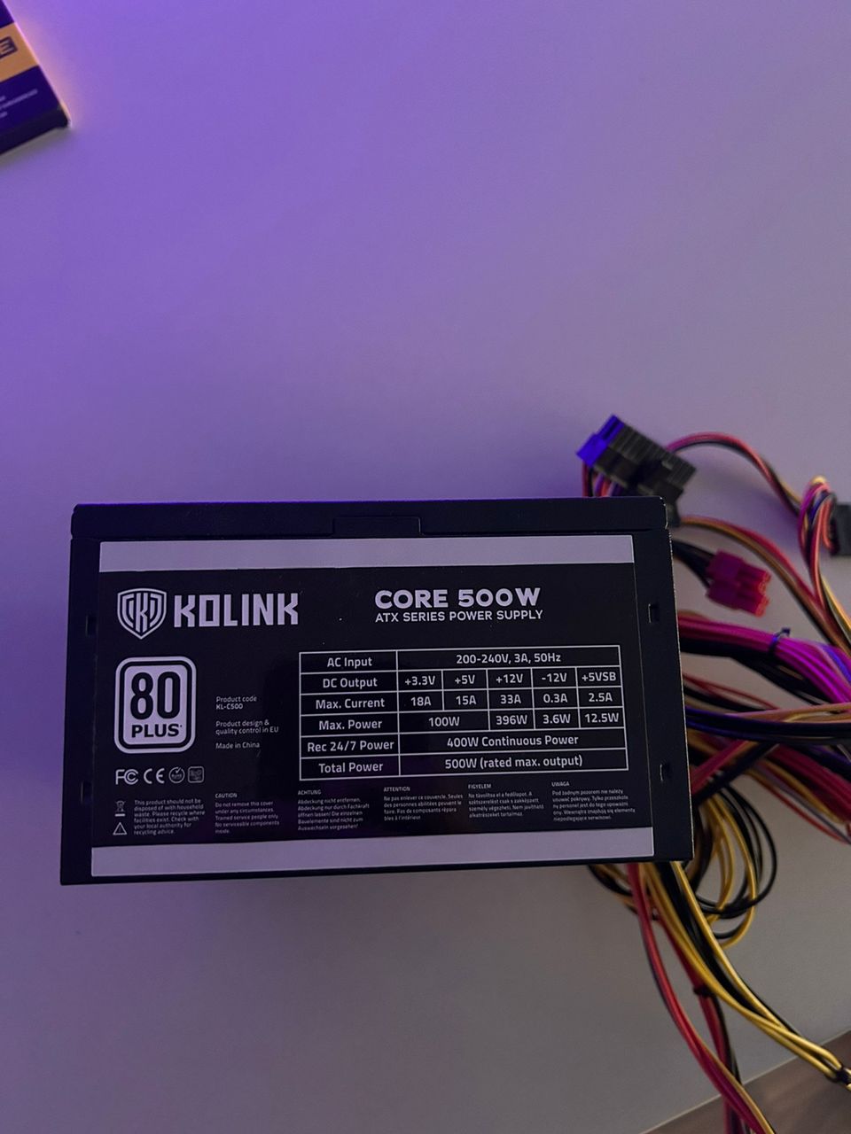 Kolink core 500W 80 plus