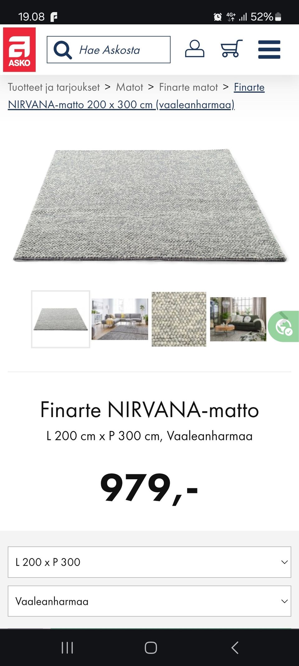 Asko Nirvana villamatto