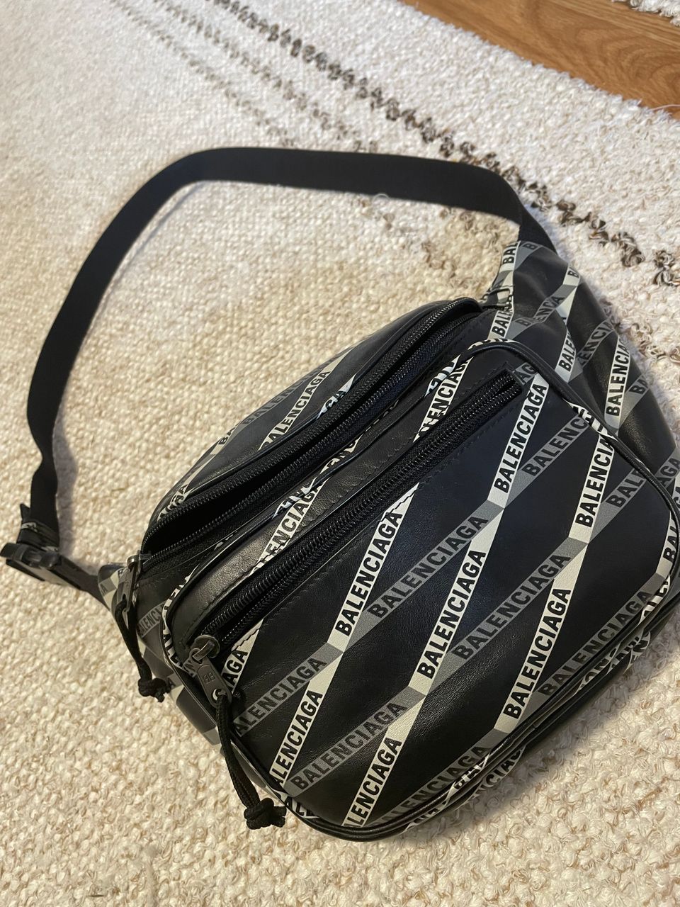 Balenciaga allover logo belt bag