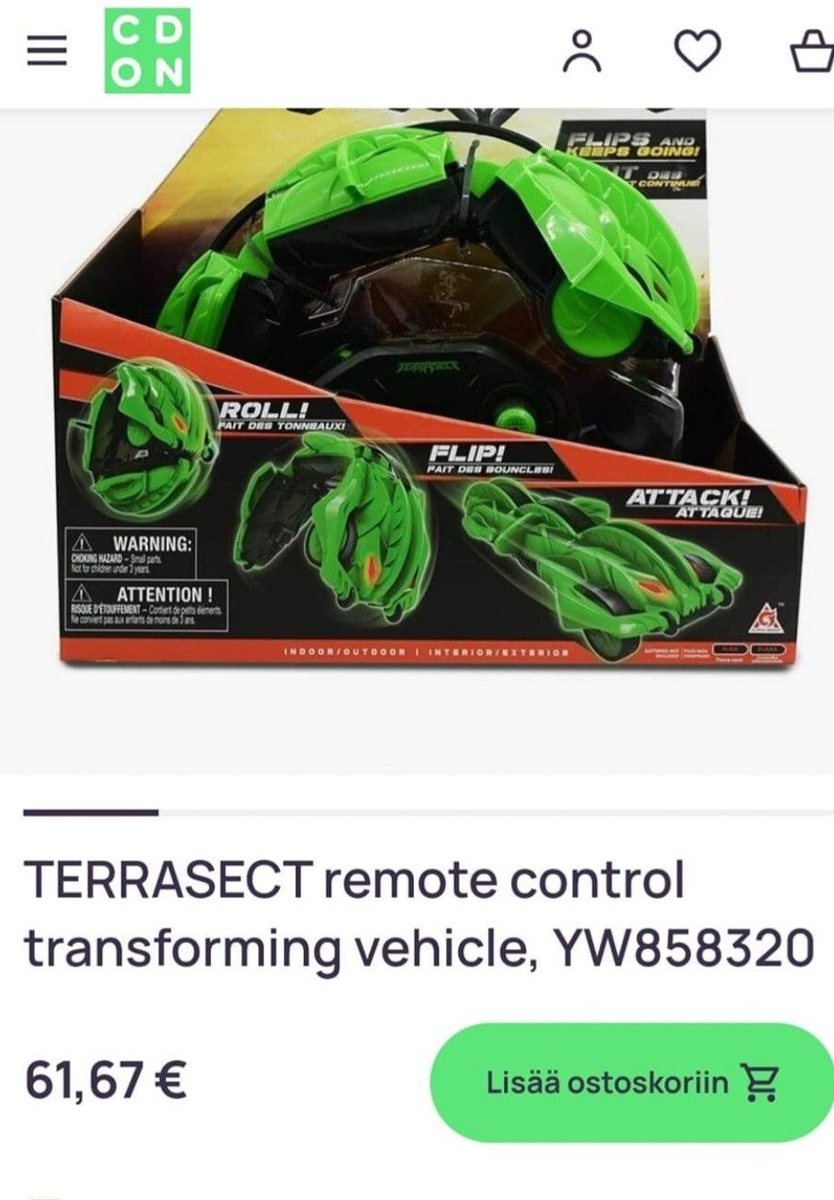 Terrasect R/C radio-ohjattava auto