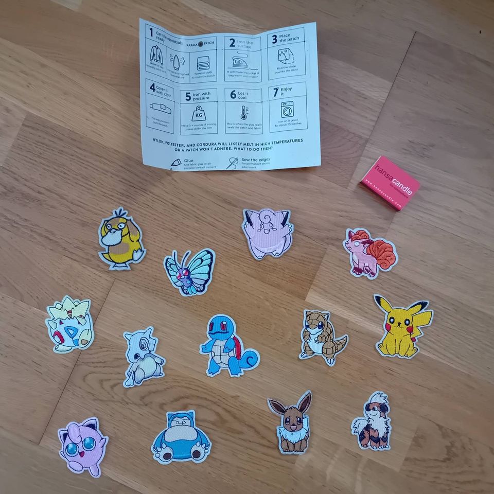 Pokemon kangasmerkkejä