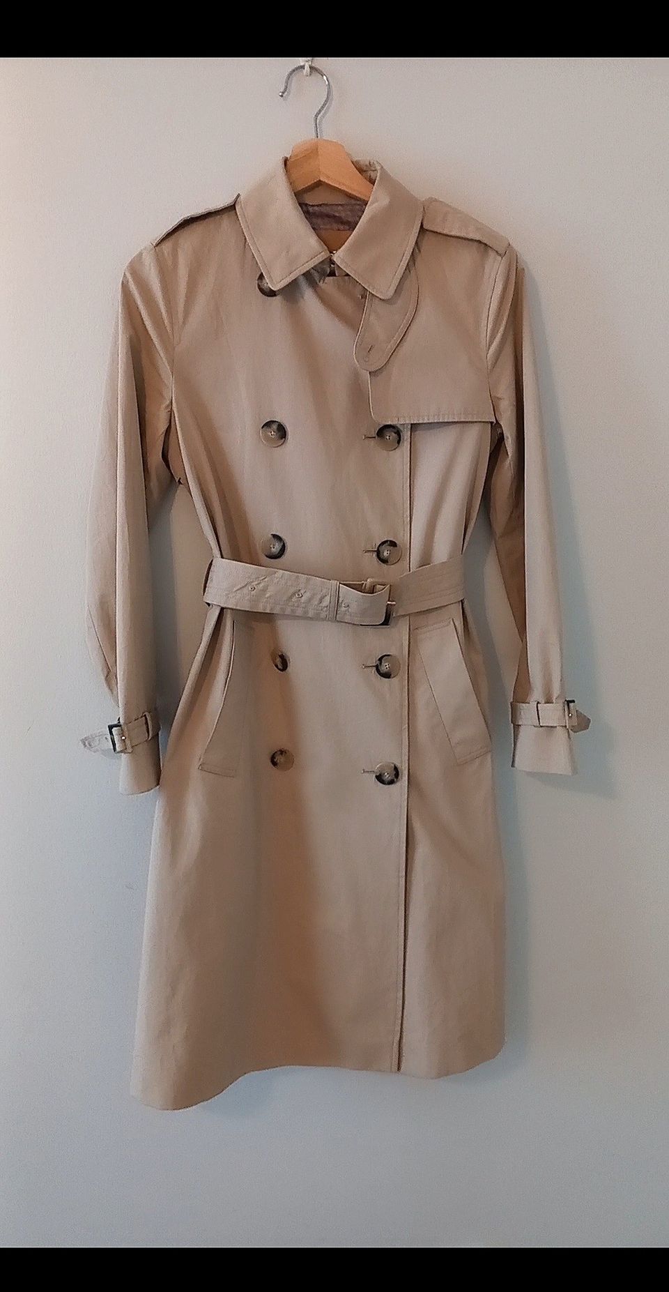 Massimo Dutti beige trenssitakki XS