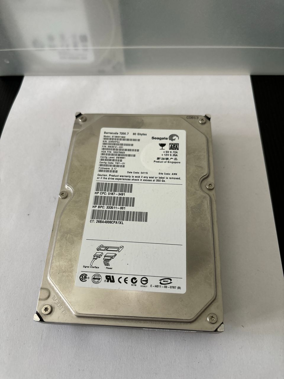 Seagate Barracuda 3.5” 80GB HDD