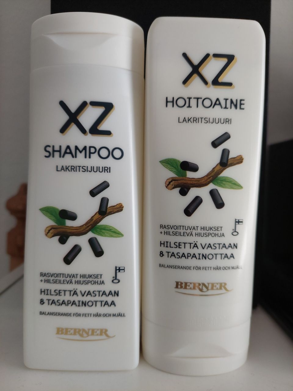 XZ- lakritsijuuri shampoo ja hoitoaine (uudet)