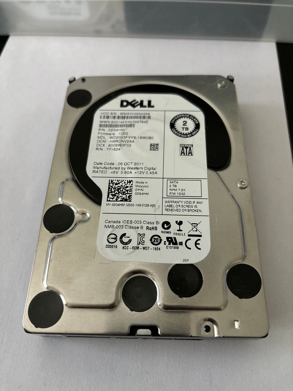 Dell 3.5” 2TB HDD