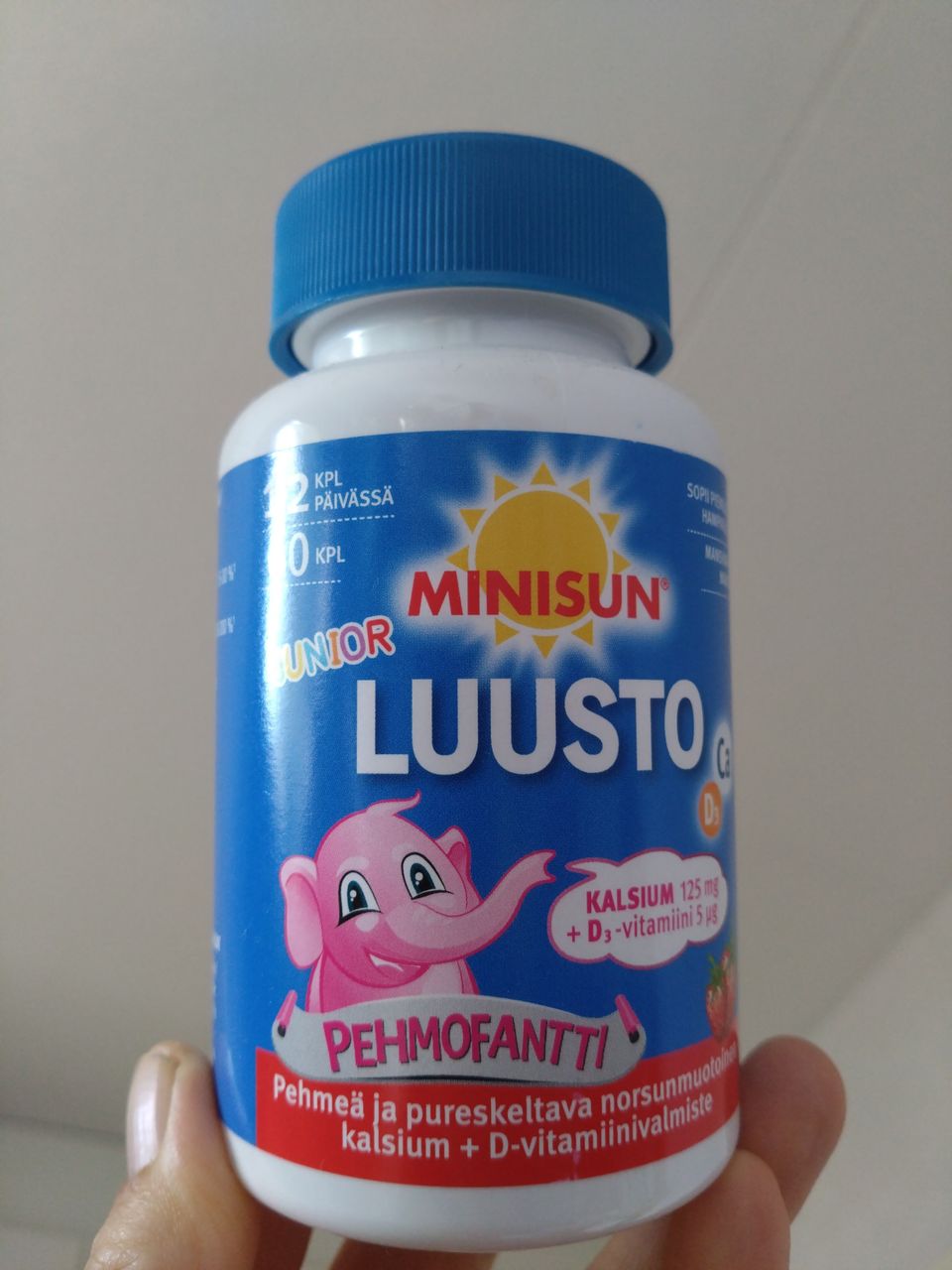 Minisun luusto junior pehmofantti kalsium+D