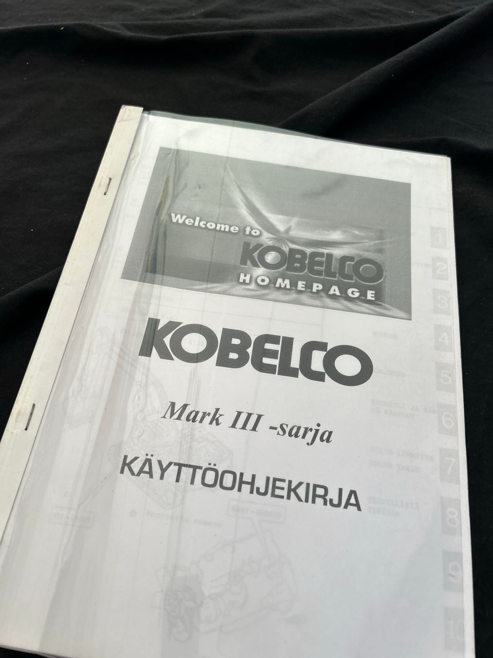 Käyttöohjekirja Kobelco Mark 3- sarja