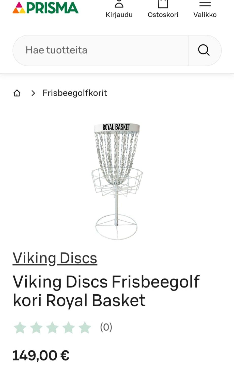 Viking Discs Frisbeegolf kori Royal Basket