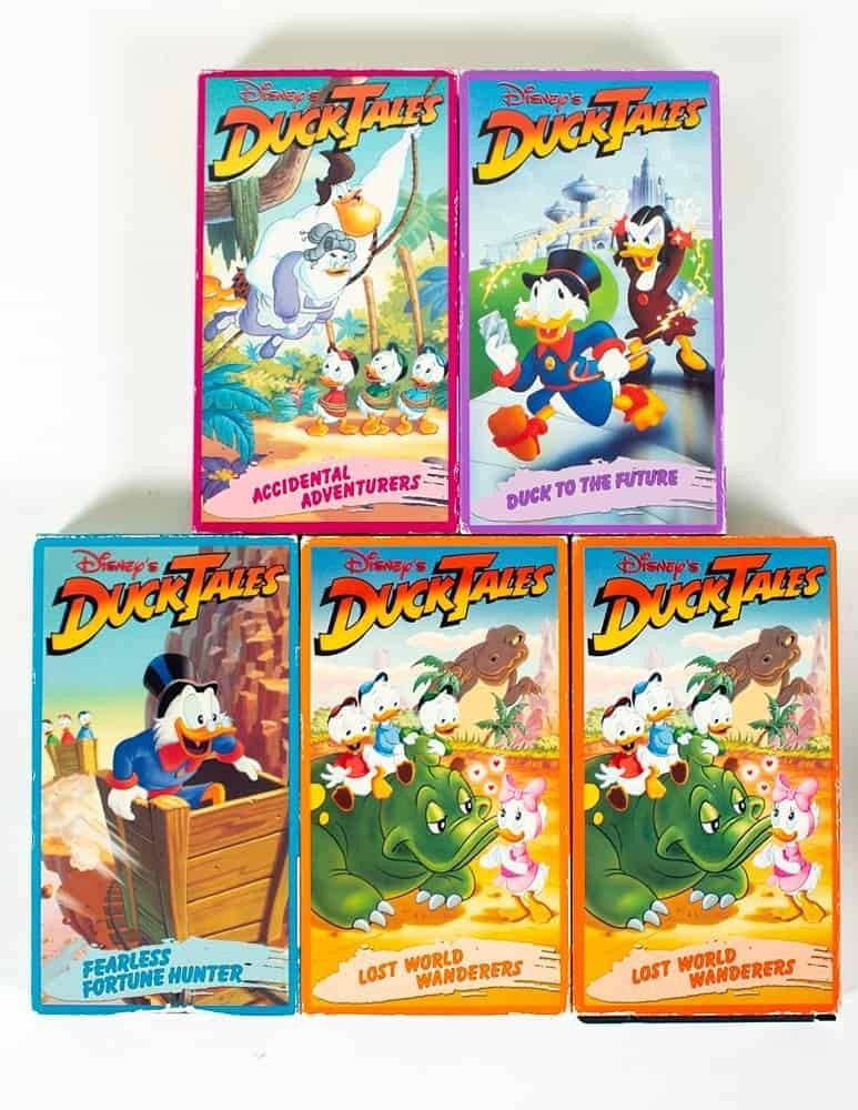 Ducktales, 5 VHS-kasettia, joissa neljä elokuvaa