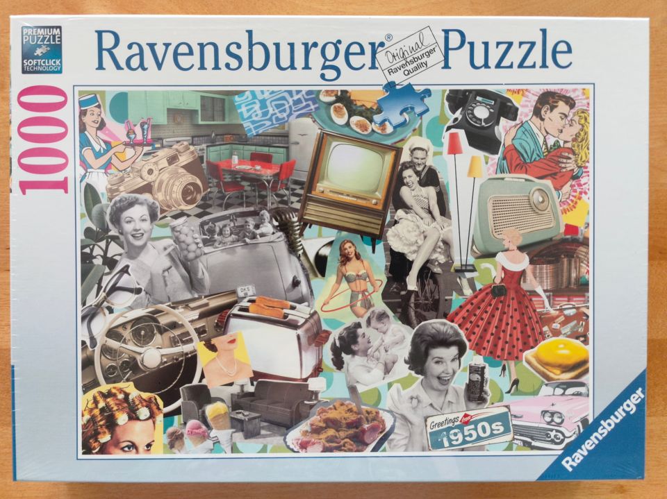 Ravensburgerin palapeli 1000, Greetings 1950s.