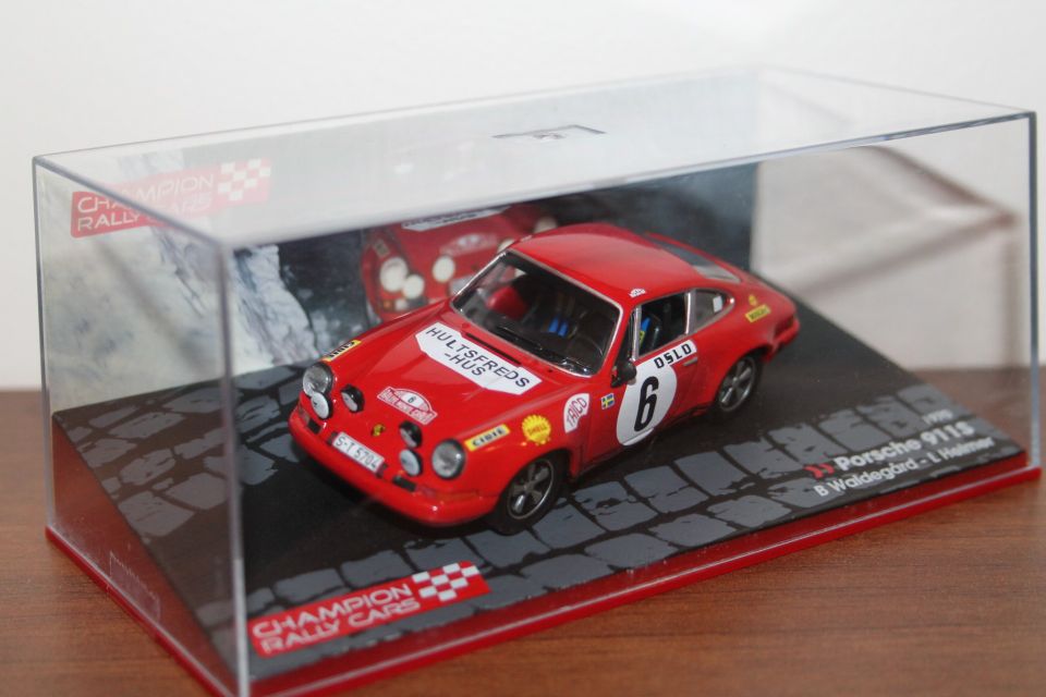 1970 Porsche 911 S ralliauto Björn Waldegård keräilyauto metallinen 1:43