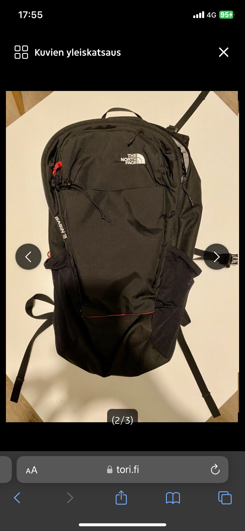 The North Face reppu 18L