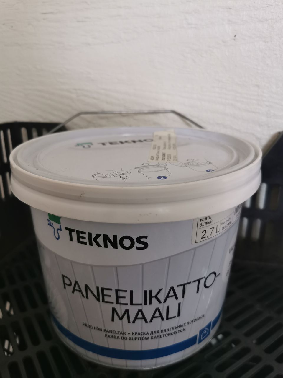 Teknos PANEELIKATTOMAALI valkoinen 2,7L