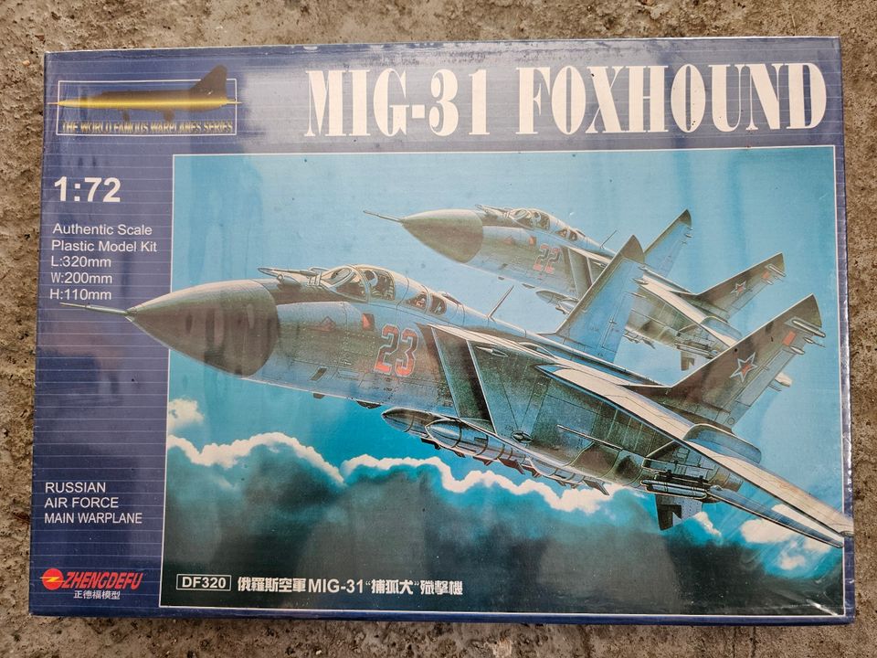 Koottava pienoismalli MIG 31 Foxhound lentokone